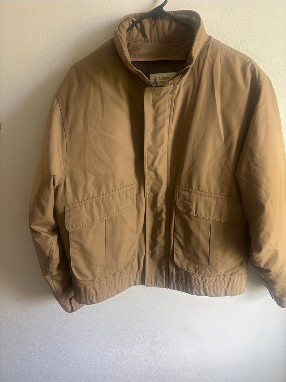 London Fog Men's Khaki/Tan Bomber Jacket